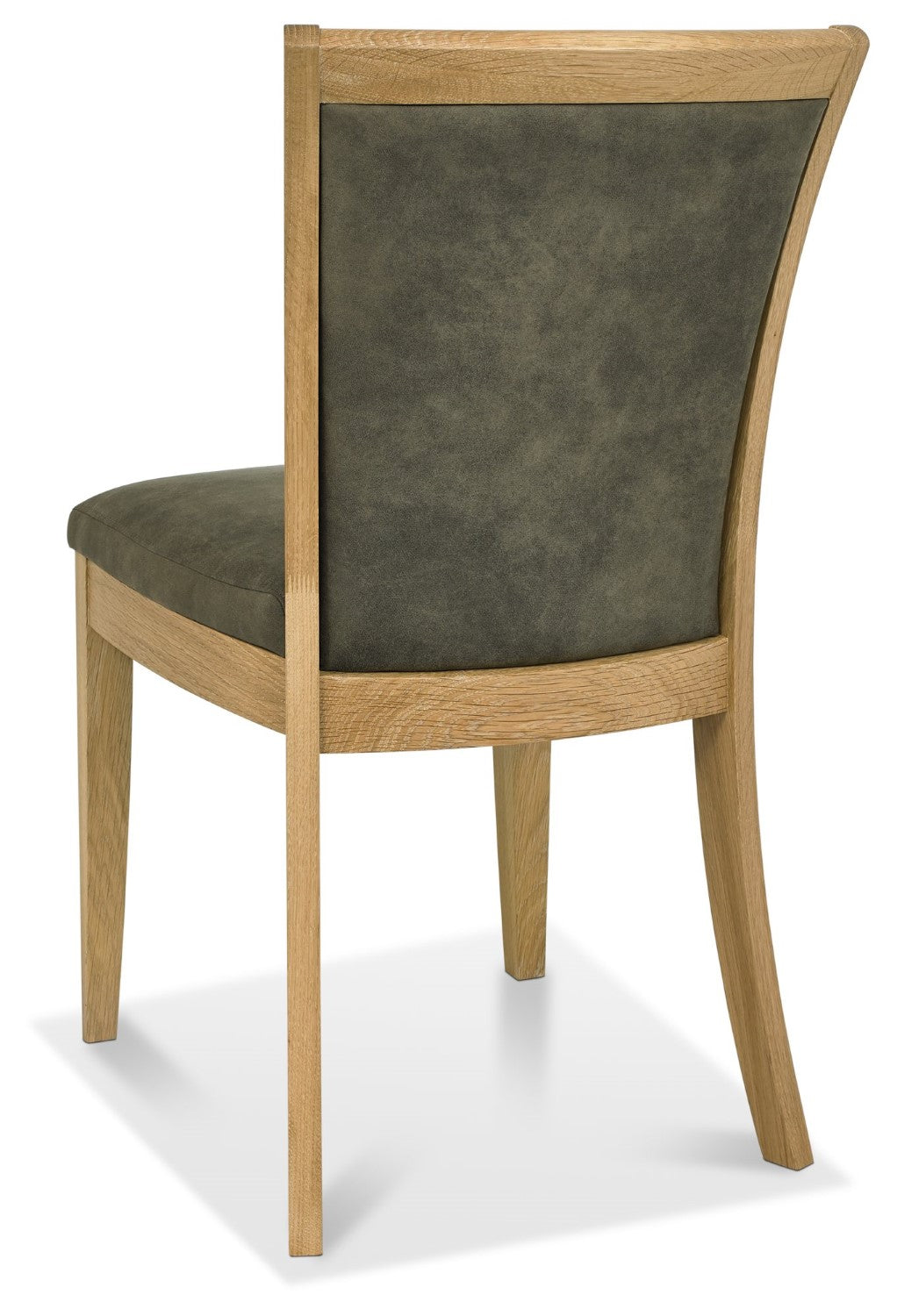 Grey Fabric Upholstered Oak Dining Chair - Home Furniture Interiors