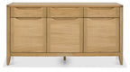 Oak Lacquer Finish 3 Door 3 Drawer Wide Sideboard Cabinet - Home Furniture Interiors