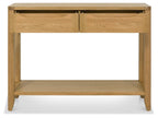Oak 2 Drawer Console Hall Table with Lower Shelf - Home Furniture Interiors