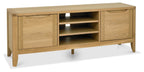 Oak Lacquer Finish 2 Door TV Media Entertainment Unit - Home Furniture Interiors