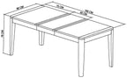 Oak Lacquer Medium Extending Dining Table 140 to 185cm - Home Furniture Interiors