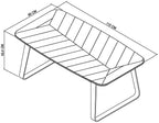 Weathered Oak Rectangular Coffee Table Metal Base - Home Furniture Interiors