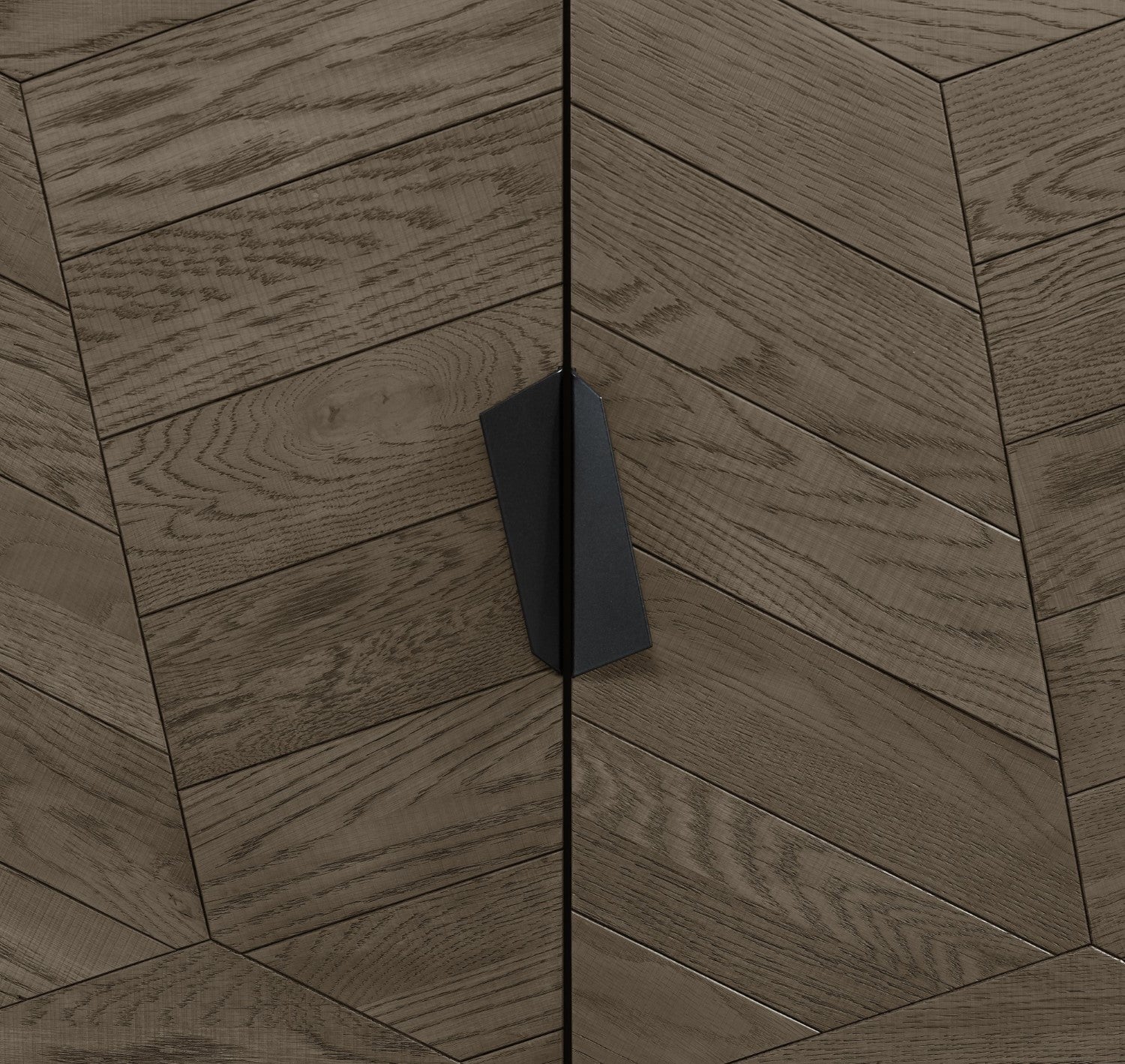Distressed Weathered Oak Black Metal 2 Door Sideboard - Home Furniture Interiors