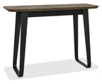 Distressed Weathered Oak Black Metal Console Table - Home Furniture Interiors