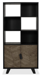 Weathered Oak Open Display Cabinet Shelving Unit - Home Furniture Interiors