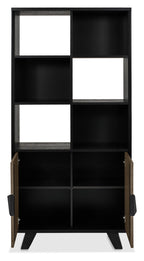 Weathered Oak Open Display Cabinet Shelving Unit - Home Furniture Interiors
