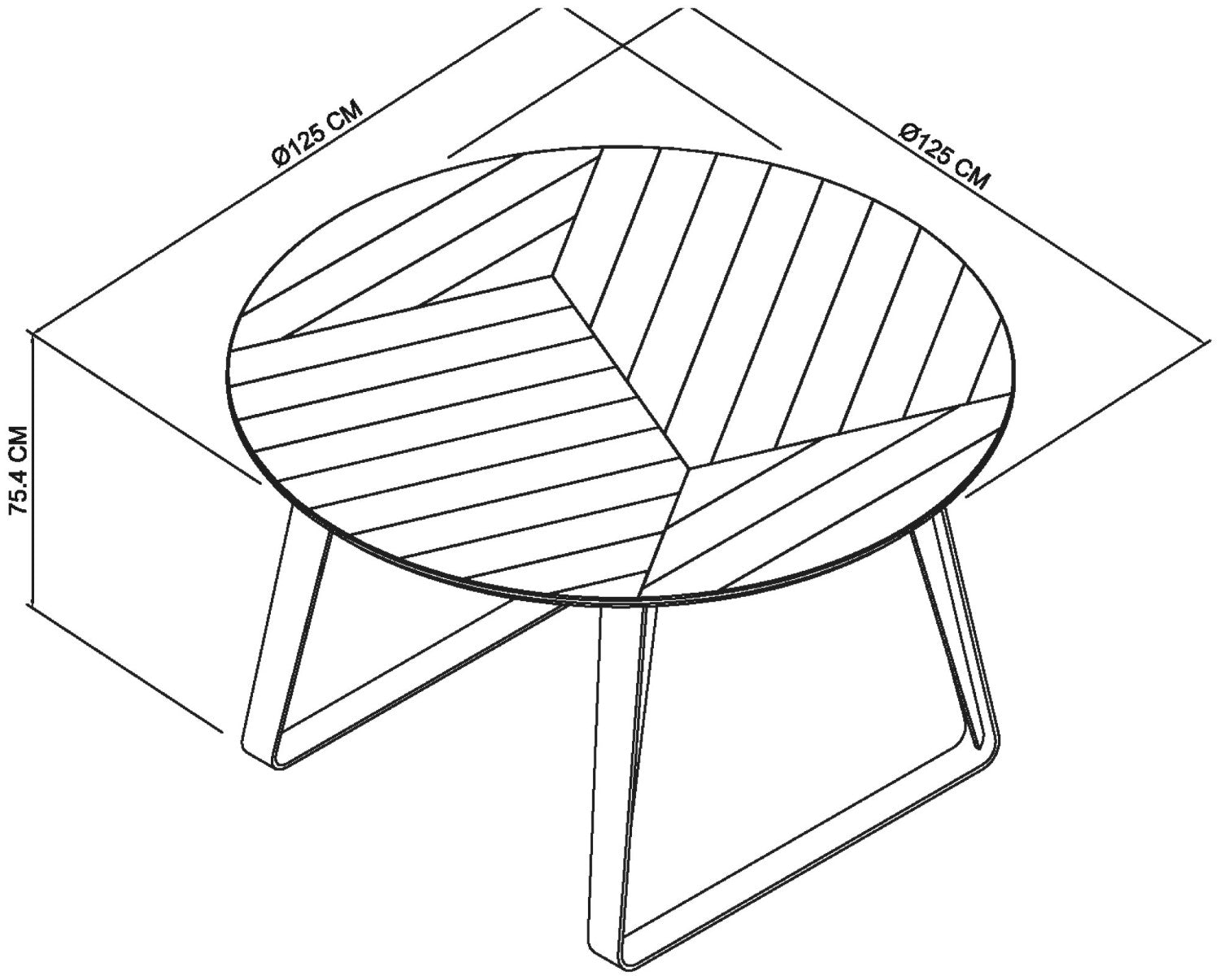 Weathered Oak Round 4 Seater Dining Table Peppercorn Base - Home Furniture Interiors