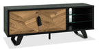 Rustic Oak TV Entertainment Media Unit - Home Furniture Interiors