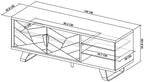 Rustic Oak TV Entertainment Media Unit - Home Furniture Interiors