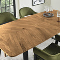 Rustic Oak and Peppercorn Medium Extending Dining Table