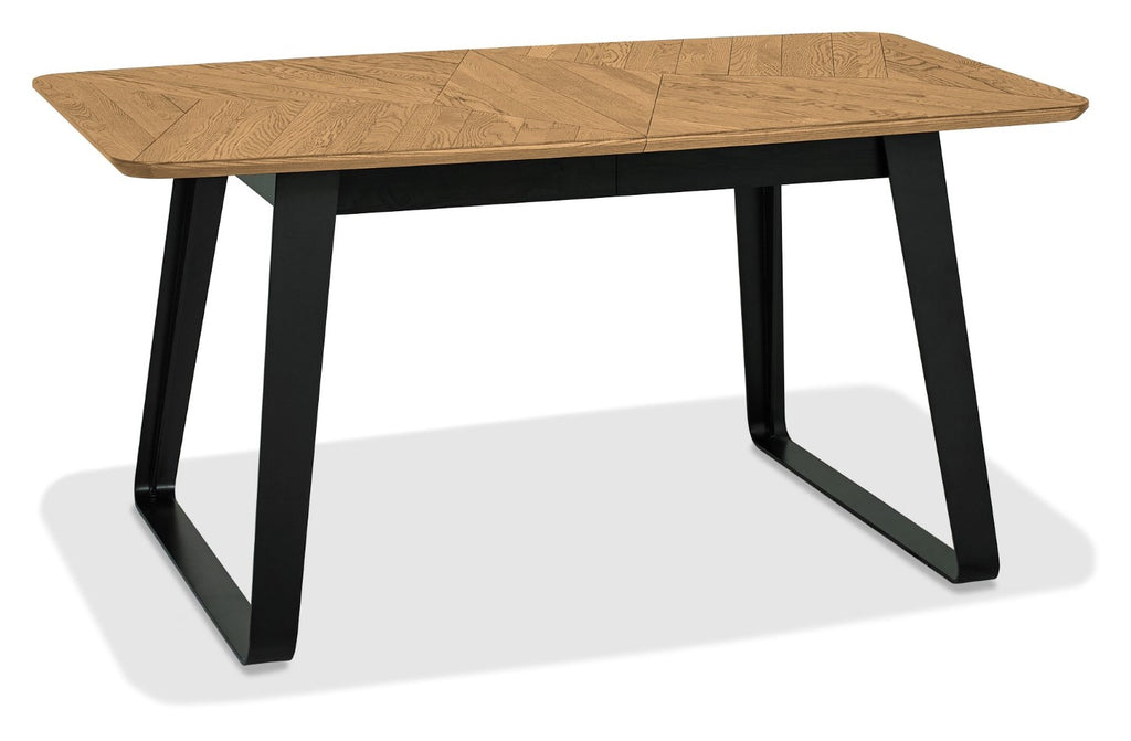 Rustic Oak and Peppercorn Medium Extending Dining Table - Home Furniture Interiors