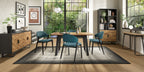 Rustic Oak and Peppercorn Medium Extending Dining Table - Home Furniture Interiors