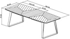 Retro Rustic Oak and Peppercorn Large Extending Dining Table - Home Furniture Interiors