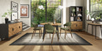 Rustic Oak and Peppercorn Circular Small 125cm Dining Table - Home Furniture Interiors