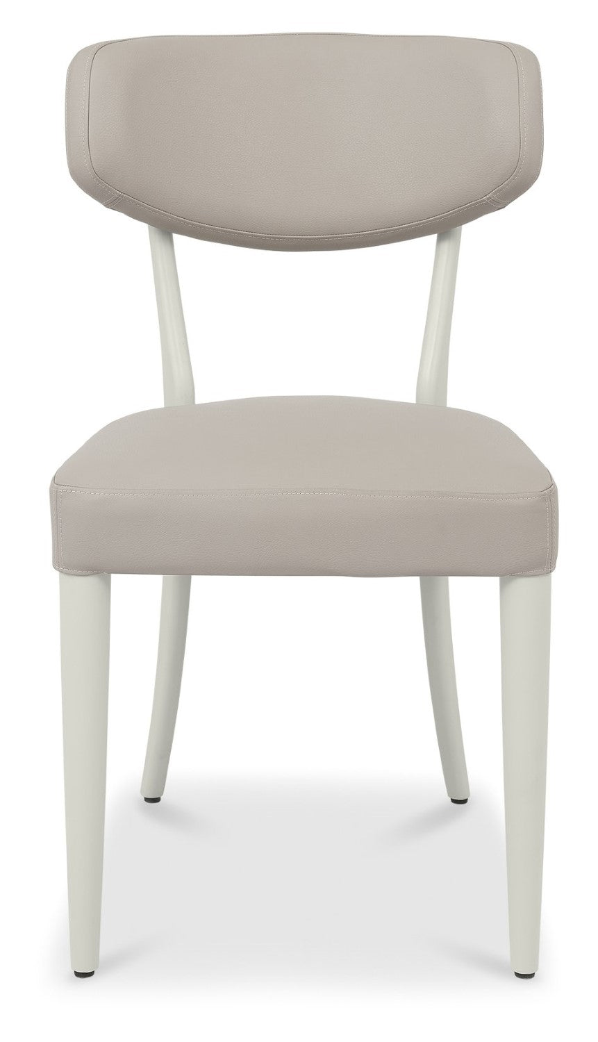 Grey Bonded Leather Curved Back Dining Chair - Home Furniture Interiors