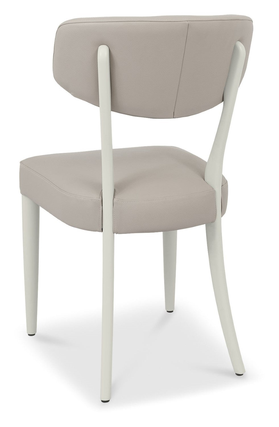 Grey Bonded Leather Curved Back Dining Chair - Home Furniture Interiors