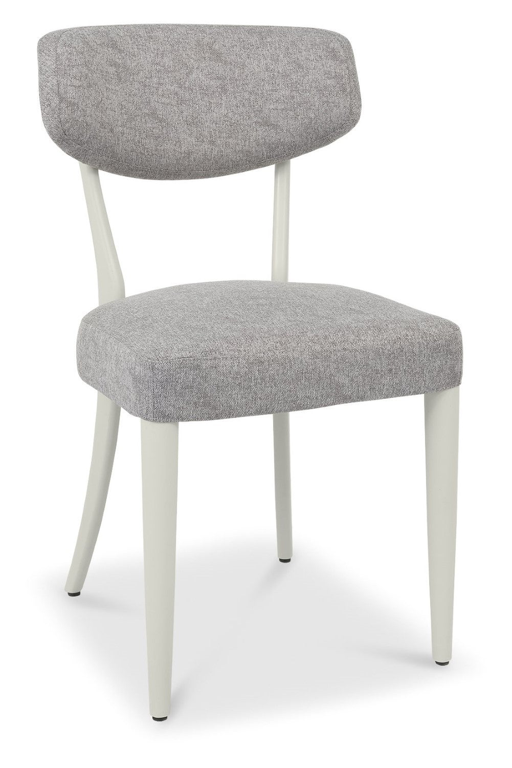 Grey Fabric Curved Back Dining Chair with Padded Seat