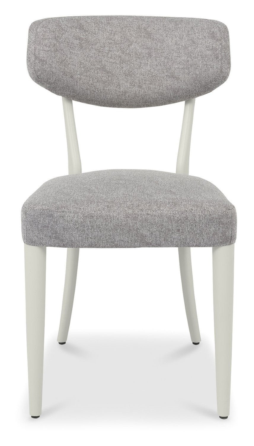 Grey Fabric Curved Back Dining Chair with Padded Seat - Home Furniture Interiors