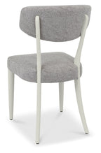 Grey Fabric Curved Back Dining Chair with Padded Seat - Home Furniture Interiors