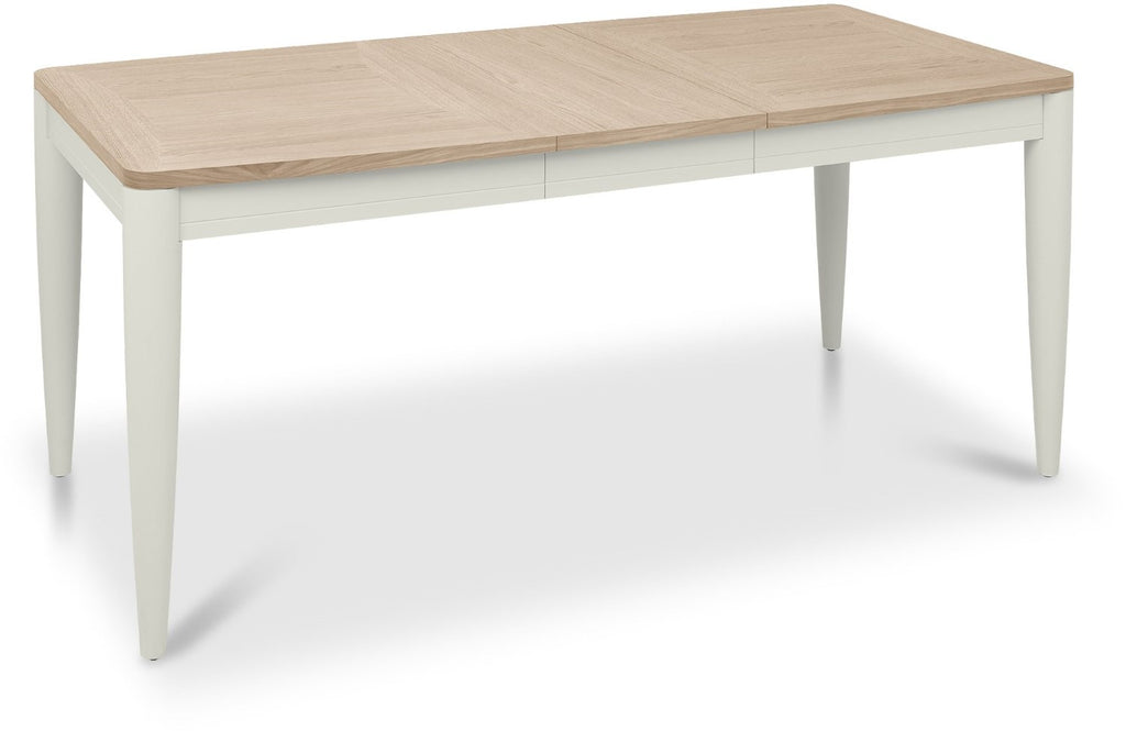 Grey and Scandi Oak Extending Dining Table 4 to 6 Seater - Home Furniture Interiors