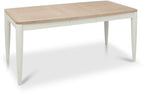 Grey and Scandi Oak Extending Dining Table 4 to 6 Seater - Home Furniture Interiors