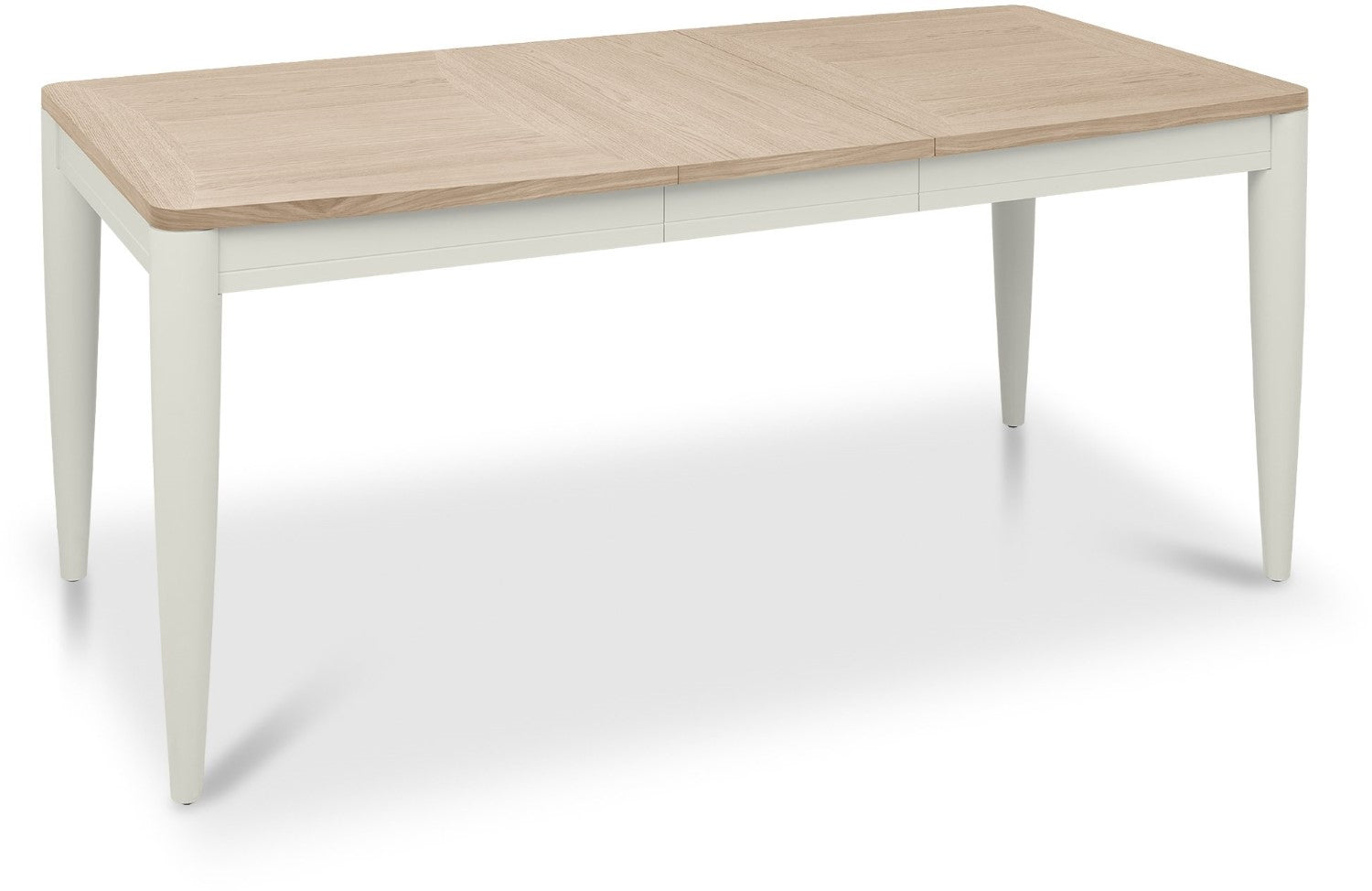 Grey and Scandi Oak Extending Dining Table 4 to 6 Seater - Home Furniture Interiors