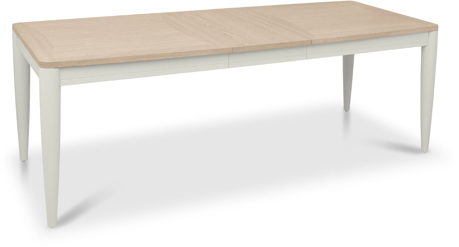 Grey and Scandi Oak Large Extending Dining Table 6 to 8 Seat - Home Furniture Interiors