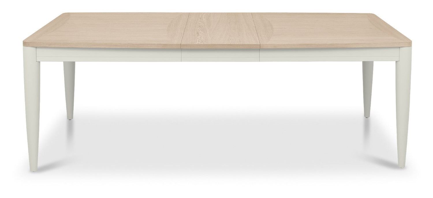 Grey and Scandi Oak Large Extending Dining Table 6 to 8 Seat - Home Furniture Interiors