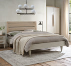 Light Oak and Grey Double Slatted Bedstead
