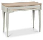 Grey 1 Drawer Dressing Table Scandi Oak Top And Handle - Home Furniture Interiors
