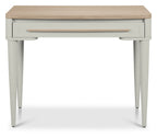 Grey 1 Drawer Dressing Table Scandi Oak Top And Handle - Home Furniture Interiors