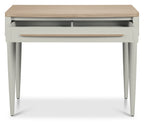 Grey 1 Drawer Dressing Table Scandi Oak Top And Handle - Home Furniture Interiors