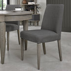 Silver Grey Fabric Dining Chair