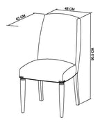 Silver Grey Fabric Dining Chair - Home Furniture Interiors