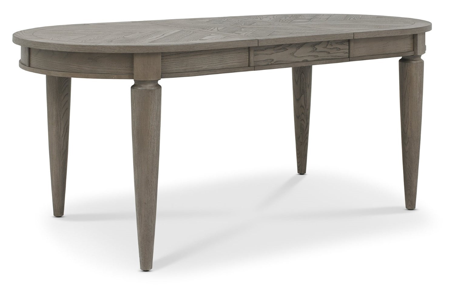 Silver Grey Oval Extending Dining Table Set 4 Grey Chairs - Home Furniture Interiors