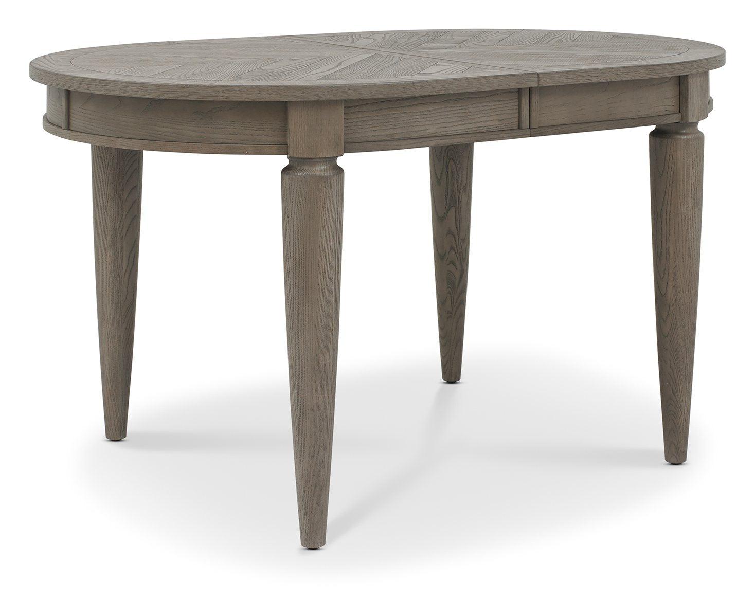 Silver Grey Wood Oval Extending Dining Table