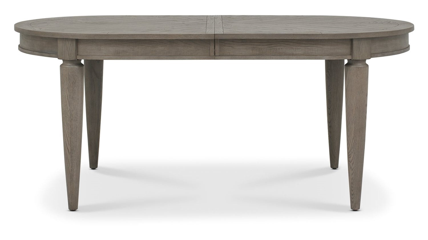 Silver Grey Oval Extending Dining Table Set 6 Grey Chairs - Home Furniture Interiors