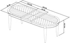 Silver Grey Oval Extending Dining Table Set 6 Grey Chairs - Home Furniture Interiors