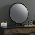 Peppercorn Black Round Frame Vanity Dressing Table Mirror