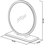 Peppercorn Black Round Frame Vanity Dressing Table Mirror - Home Furniture Interiors