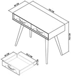 Fumed Oak And Peppercorn Dressing Table - Home Furniture Interiors