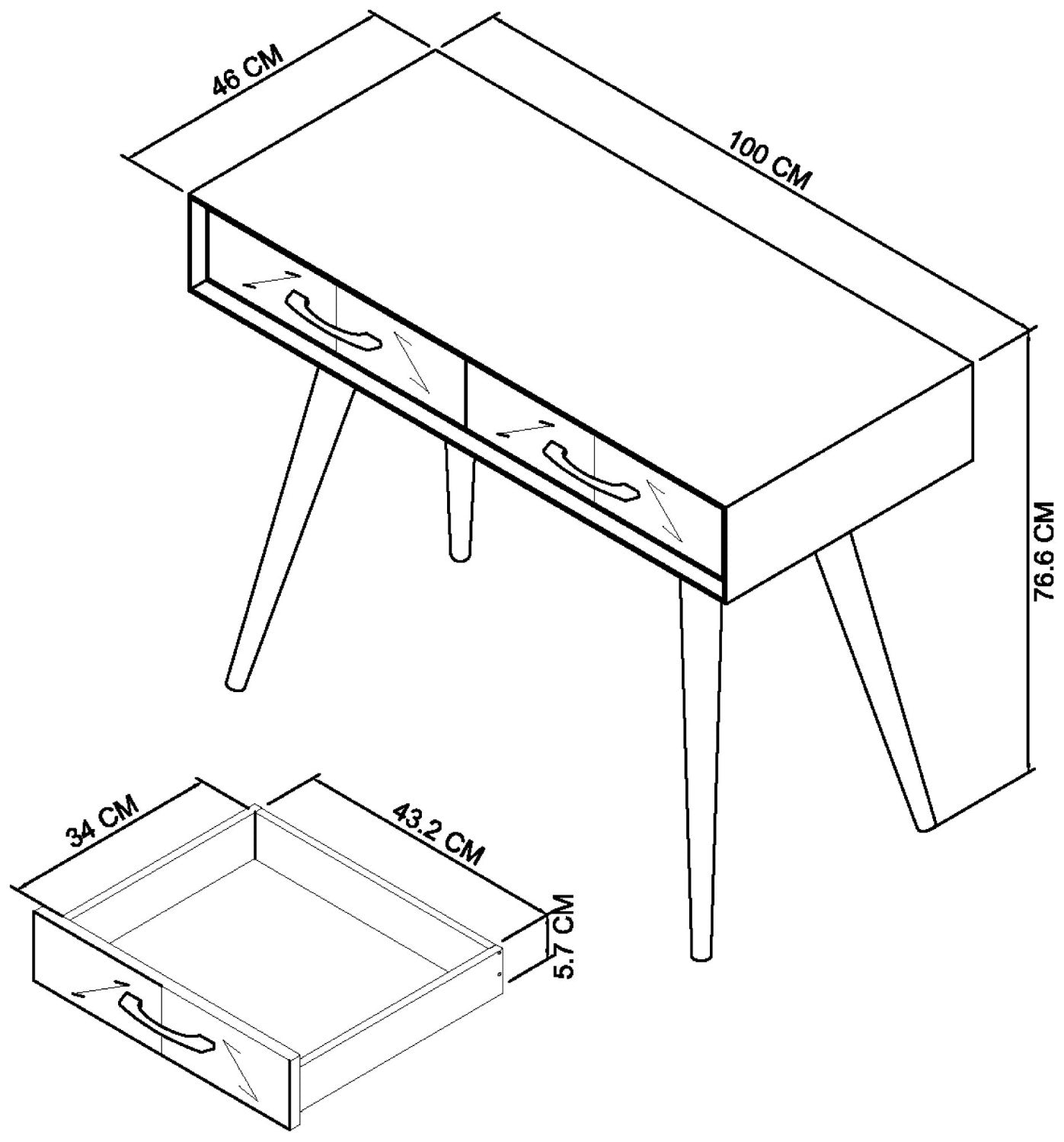Fumed Oak And Peppercorn Dressing Table - Home Furniture Interiors