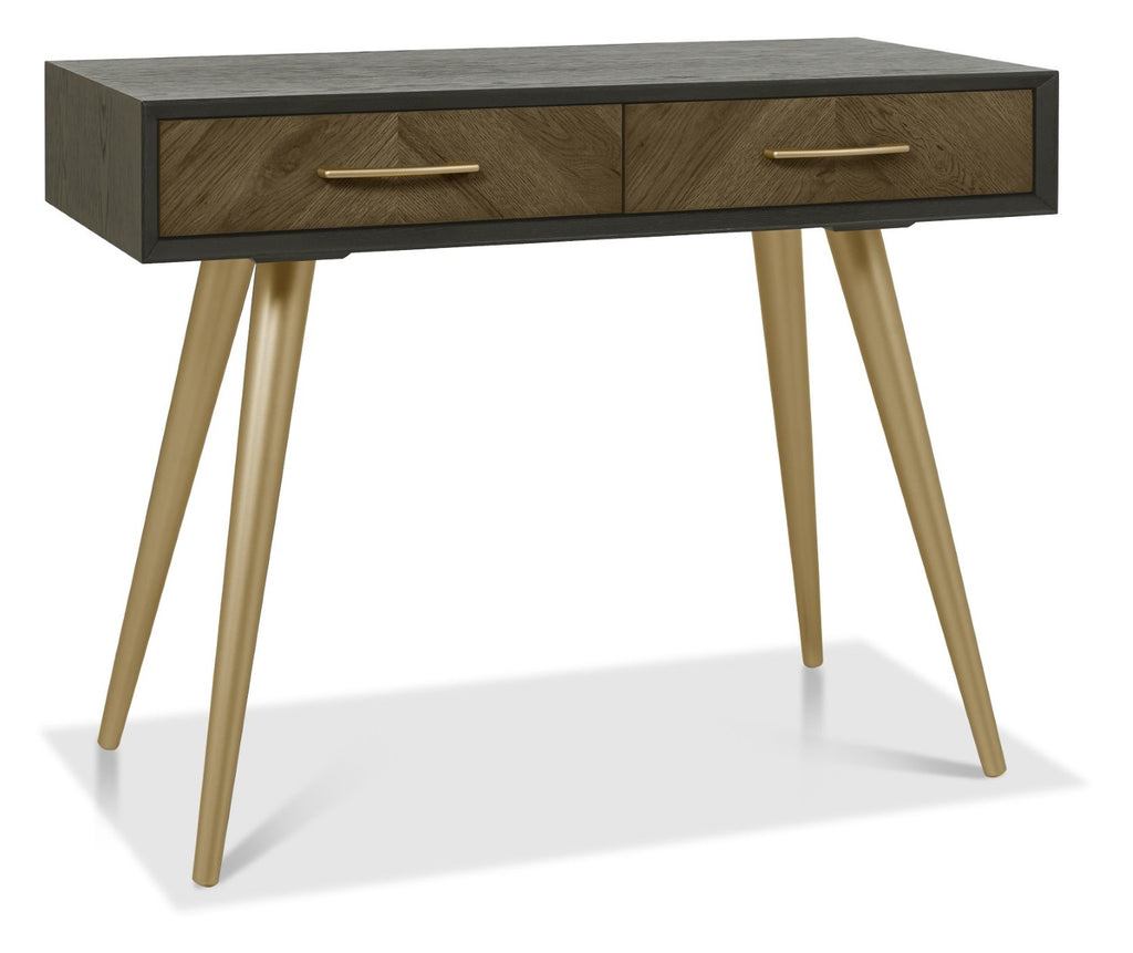 Fumed Oak And Peppercorn Dressing Table - Home Furniture Interiors
