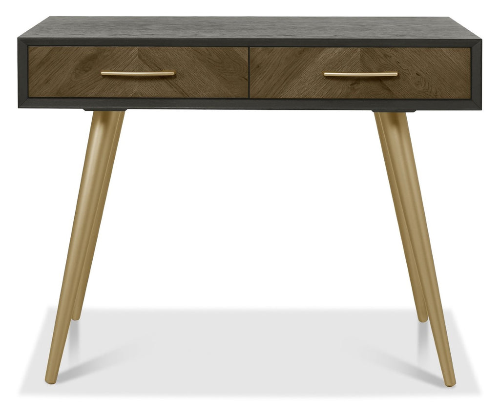 Fumed Oak And Peppercorn Dressing Table - Home Furniture Interiors