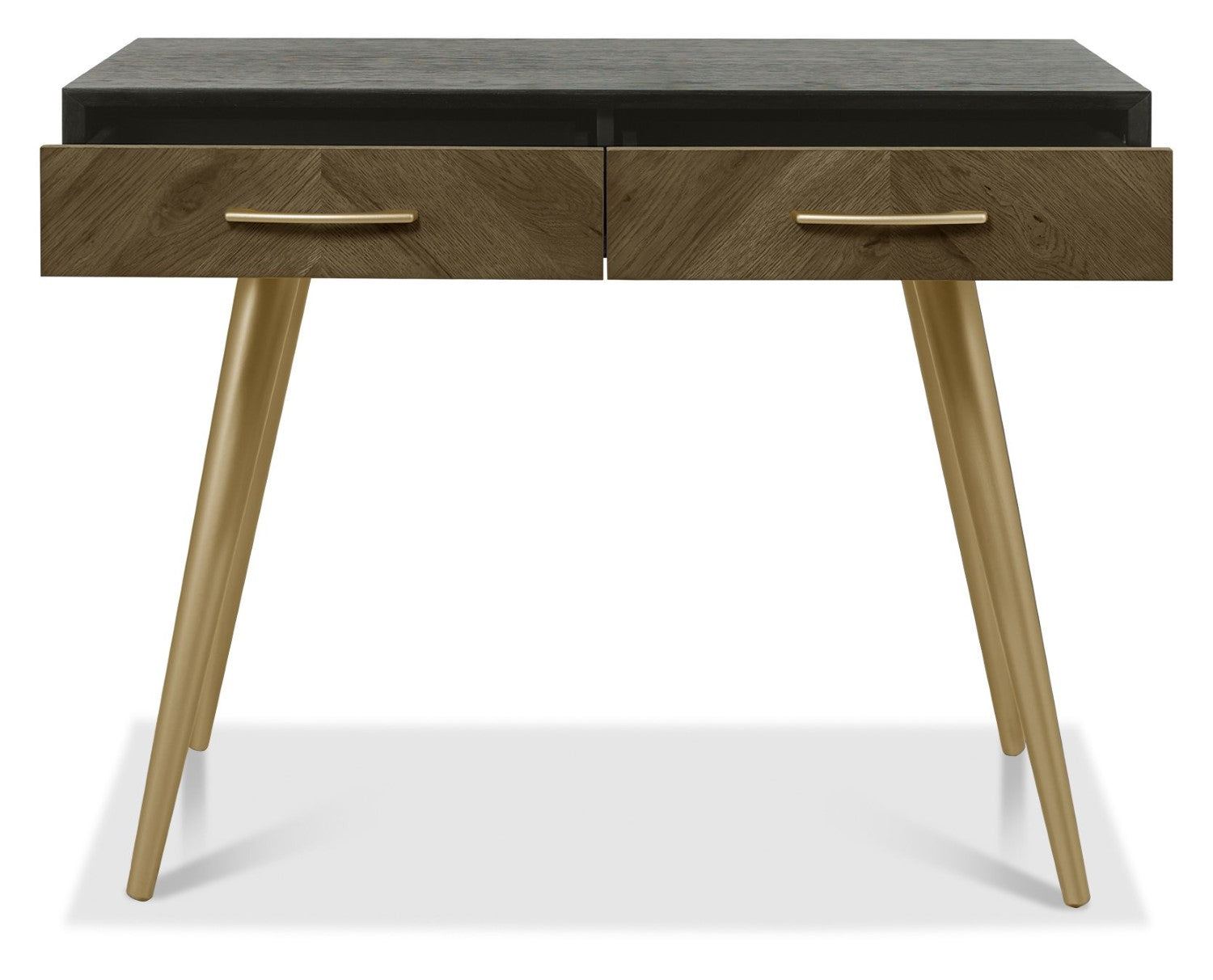 Fumed Oak And Peppercorn Dressing Table - Home Furniture Interiors