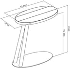 Rustic oak oval top side table with peppercorn base, from Bentley Designs, featuring a stylish and functional end table design.