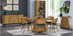 Rustic Oak And Peppercorn 150cm Oval Dining Table - Home Furniture Interiors