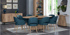 Grey Oiled Oak Wide Sideboard with Peppercorn Legs - Home Furniture Interiors