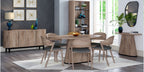 Grey Oiled Oak Oval Console Table With Peppercorn Legs - Home Furniture Interiors