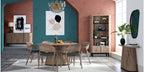 Grey Oiled Oak Oval Console Table With Peppercorn Legs - Home Furniture Interiors